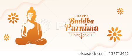 happy buddha purnima or vesak day greeting wallpaper 132718612