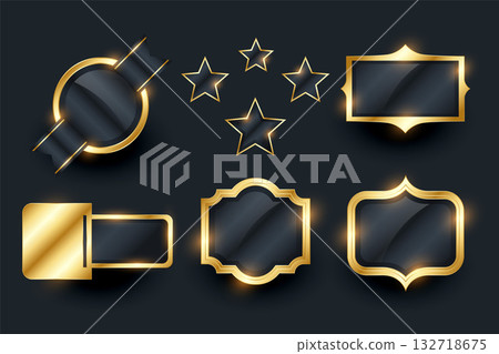 premium empty badges or label element symbol in collection premium empty badges or label element symbol in collection 132718675