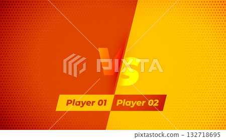 duel clash versus vs banner for team conflict battle 132718695