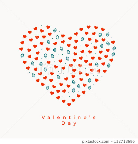 creative valentines day love heart background for event celebration 132718696