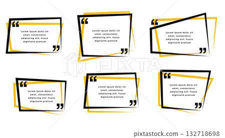 collection of citation boxes element for web remark or dialog 132718698