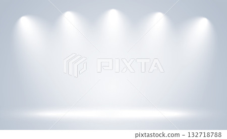 glowing studio light on empty background design 132718788