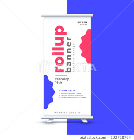 business rollup standee cover layout in modern style business rollup standee cover layout in modern style 132718794
