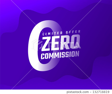 zero percent commission or tax free promo background design 132718819