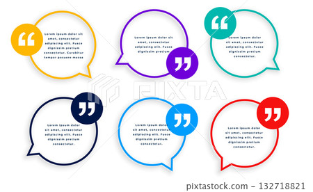 set of chat bubble icon template for social speech or remark set of chat bubble icon template for social speech or remark 132718821