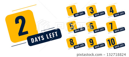 countdown big date announcement template with number of days left badge countdown big date announcement template with number of days left badge 132718824