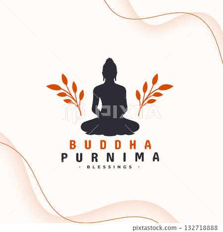 indian festive buddha purnima eve holiday background 132718888
