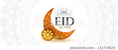 elegant eid al fitr invitation banner with islamic touch 132719029