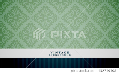 vintage style decorative floral backdrop for invitation card design 132719108