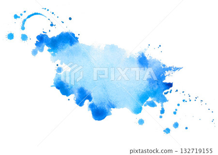 grungy style blue color ink splatter abstract background design 132719155