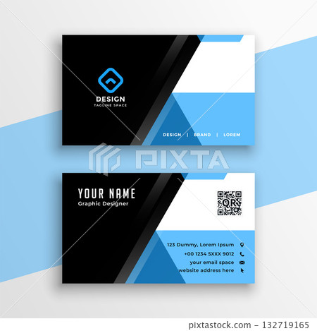 geometric style company visiting card template for individual identity 132719165