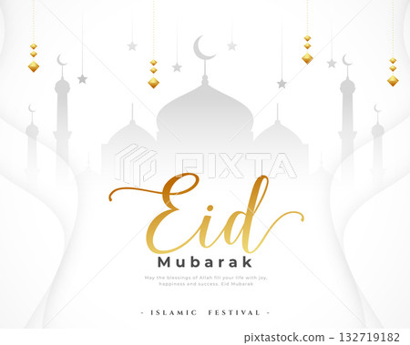 holy festival eid mubarak celebration background design 132719182
