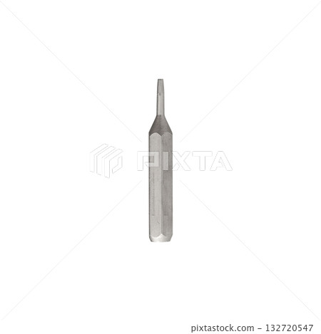 Iron bit for screwdriver and drill on Isolated on a white background 132720547