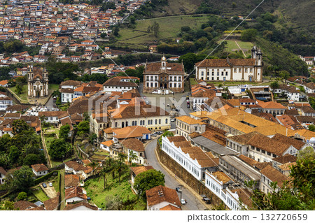 Ouro Preto with houses and churches Ouro Preto with houses and churches 132720659