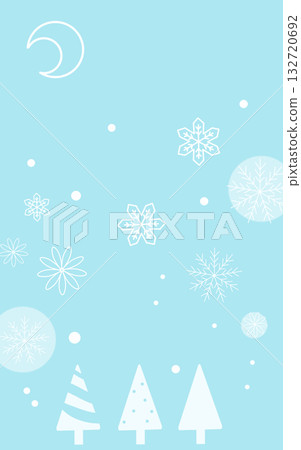 冬季主題背景套裝（雪花/聖誕樹/月亮/垂直圖案），帶有白色線條 132720692