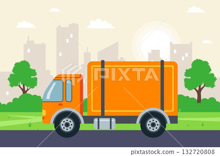 Truck icon for transporting cargo. Truck icon for transporting cargo. 132720808