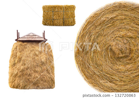 dry hay isolated on white background dry hay isolated on white background 132720863