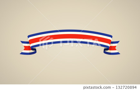 Ribbon with flag of Costa Rica 132720894