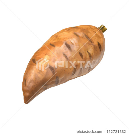 Sweet Potato. Healthy Root Vegetable For Nutrition And Cooking. Isolated On Transparent Background 132721882