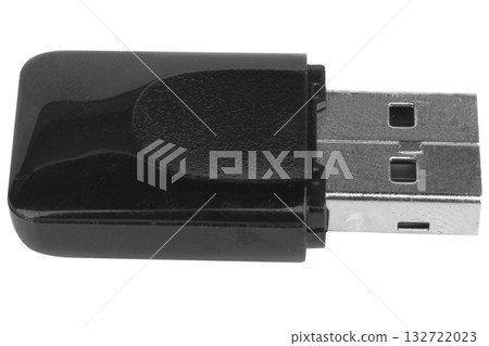 Wireless USB Network Adapter Isolated on White background 132722023