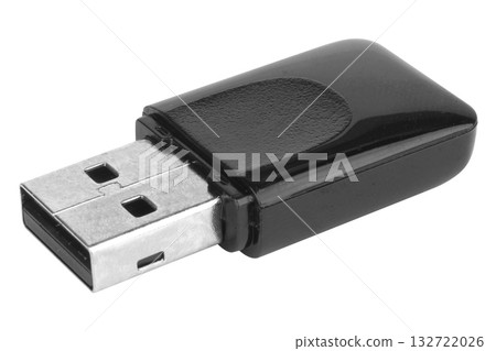 Wireless USB Network Adapter Isolated on White background 132722026