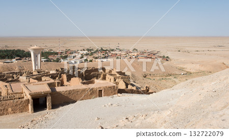 Aerial view of modern village of Chebika, Tunisia Aerial view of modern village of Chebika, Tunisia 132722079