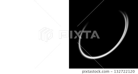 透明和黑色背景上的弧形光弧 透明和黑色背景上的弧形光弧 132722120