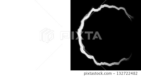 透明和黑色背景上的圓形電光燈環 透明和黑色背景上的圓形電光燈環 132722482