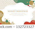 Simple geometric Christmas background material 132723327