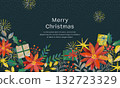 Hand-drawn vector illustration of Christmas decorations 132723329