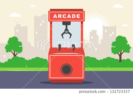 slot machine with toys and hook. 132723357