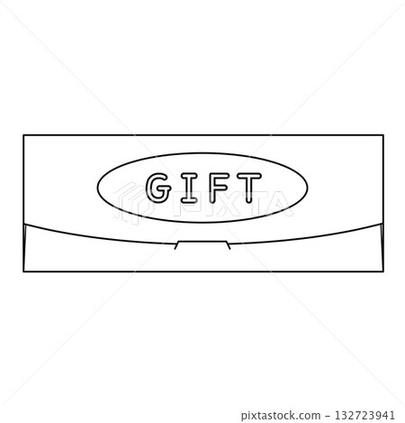 禮品卡等收納盒（線條描圖） 132723941