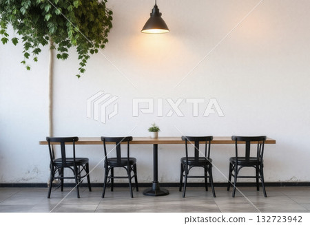 Fashionable cafe tables and chairs 132723942