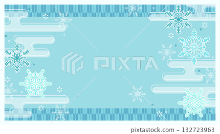 Snowy winter Japanese-style template material Snowy winter Japanese-style template material 132723963