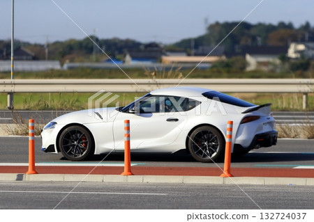 White domestic sports car image 132724037