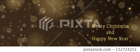 Christmas background. On a brown background with bokeh 132724251