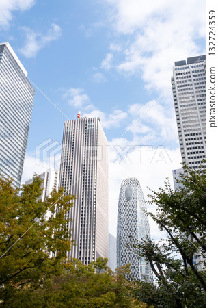 西新宿高樓林立的景色 西新宿高樓林立的景色 132724359