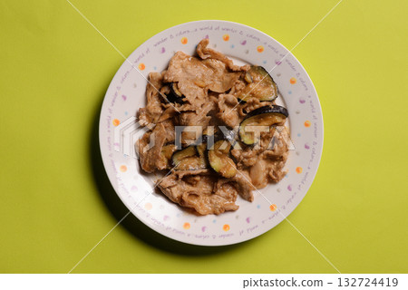 Stir-fried miso with eggplant and pork Stir-fried miso with eggplant and pork 132724419