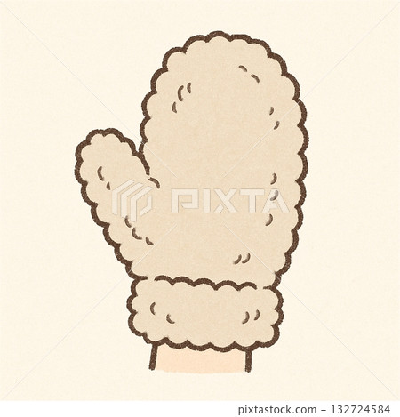 Fluffy gloves 132724584