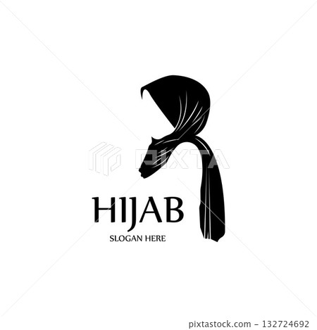 hijab women black silhouette vector icons app-vector hijab women black silhouette vector icons app-vector 132724692