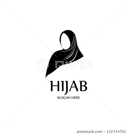 hijab women black silhouette vector icons app-vector hijab women black silhouette vector icons app-vector 132724702