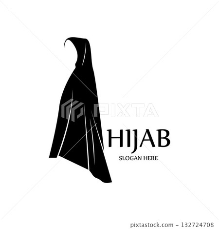 hijab women black silhouette vector icons app-vector hijab women black silhouette vector icons app-vector 132724708