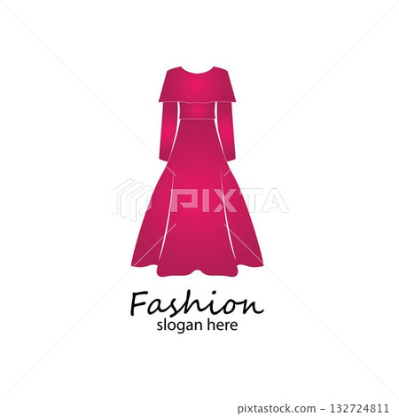 long dress long muslim dress arabic abaya.luxury women fashion.muslim clothes-vector stock 132724811