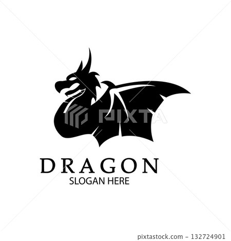Dragon vector icon illustration Dragon vector icon illustration 132724901