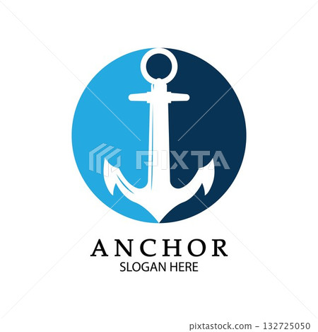 Anchor Logo Design Vector. Symbol of maritime icon or ocean business Anchor Logo Design Vector. Symbol of maritime icon or ocean business 132725050