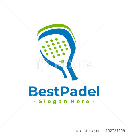 Padel sport logo design template. Concept of Padel tennis court, sport training, tournament, etc. Creative vector symbol Padel racquet. Padel sport logo design template. Concept of Padel tennis court, sport training, tournament, etc. Creative vector symbol Padel racquet. 132725339