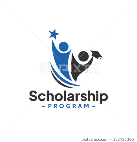 Bachelor Achieves Success Logo Design Vector. Concept of school education scholarship, academic, campus, university and college. 132725390