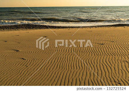 <<Shizuoka Prefecture>> Nakatajima Sand Dunes - Sunset Scenery <<Shizuoka Prefecture>> Nakatajima Sand Dunes - Sunset Scenery 132725524
