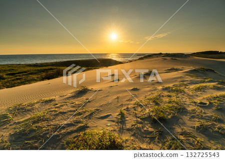 <<Shizuoka Prefecture>> Nakatajima Sand Dunes - Sunset Scenery 132725543