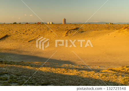 <<Shizuoka Prefecture>> Nakatajima Sand Dunes - Sunset Scenery <<Shizuoka Prefecture>> Nakatajima Sand Dunes - Sunset Scenery 132725548